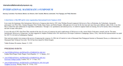 Desktop Screenshot of internationalmathematicasymposium.org