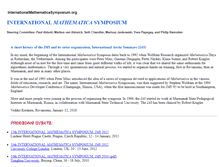 Tablet Screenshot of internationalmathematicasymposium.org